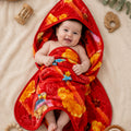Baby Chic Hood Blanket - Brick Red