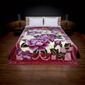 Moonlight Cloudy 4KG 2-Ply Double Bed Blanket- Burgundy Luxe