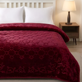 Moonlight Cloudy 4KG 2-Ply Double Bed Blanket- Merlot