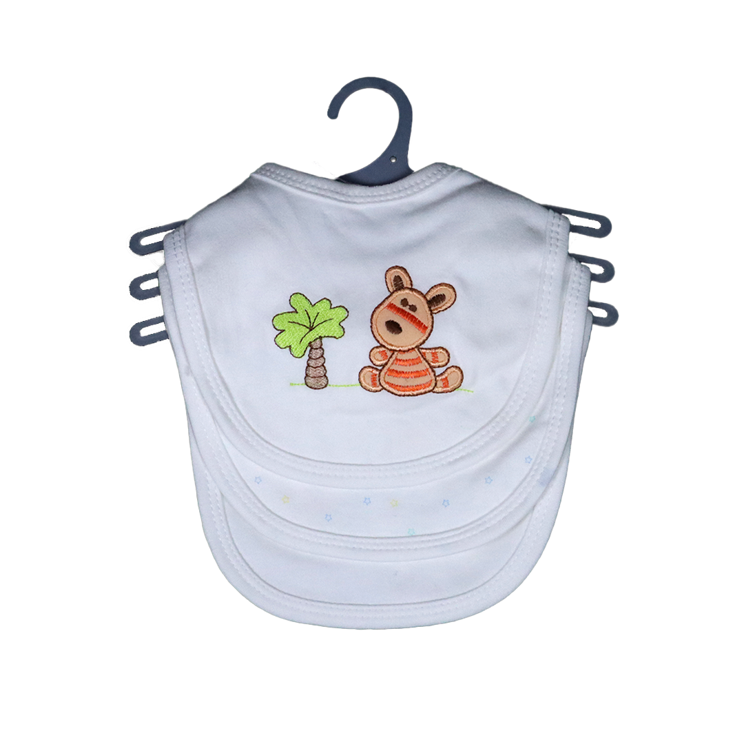 Pack of 3 Baby Bibs Set-Luna Grey
