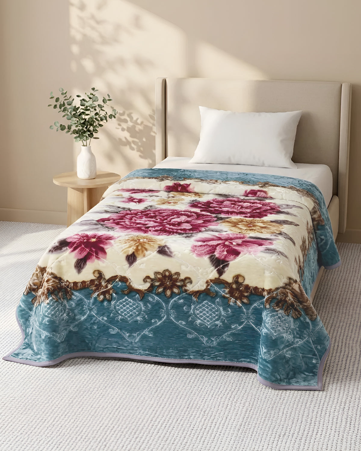 Emperor 2-Ply Single Bed 3 KG Blanket - Peacock