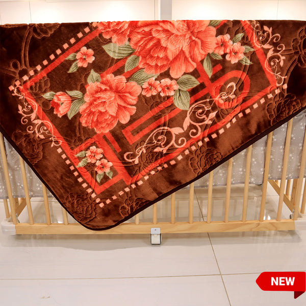 Lamb Bunny Baby Blanket Coffee