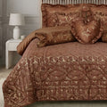 Maia Bed Set 9 Pieces- Rust