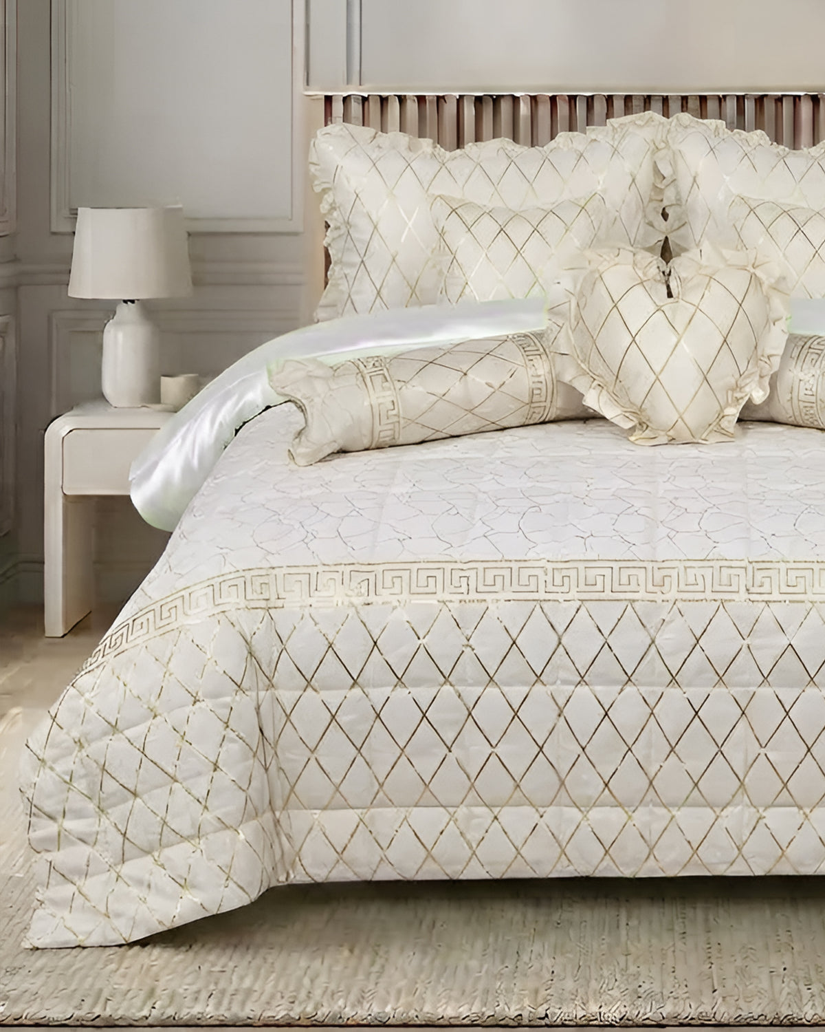 Maia Bed Set 9 Pieces- Cream