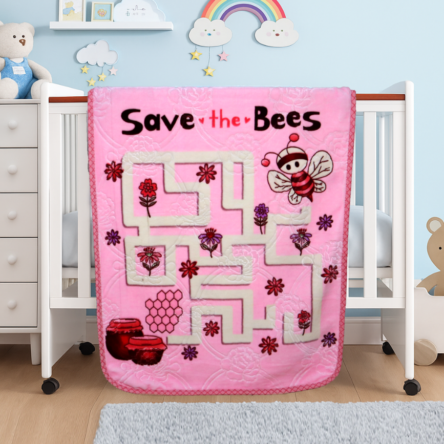 Tiny Tots Cot Baby Blanket- Pinkyhive