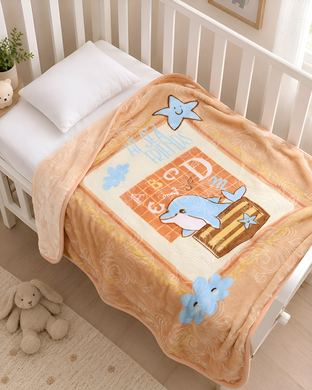 Mini Me 1-Ply Kids Blanket - Peanut