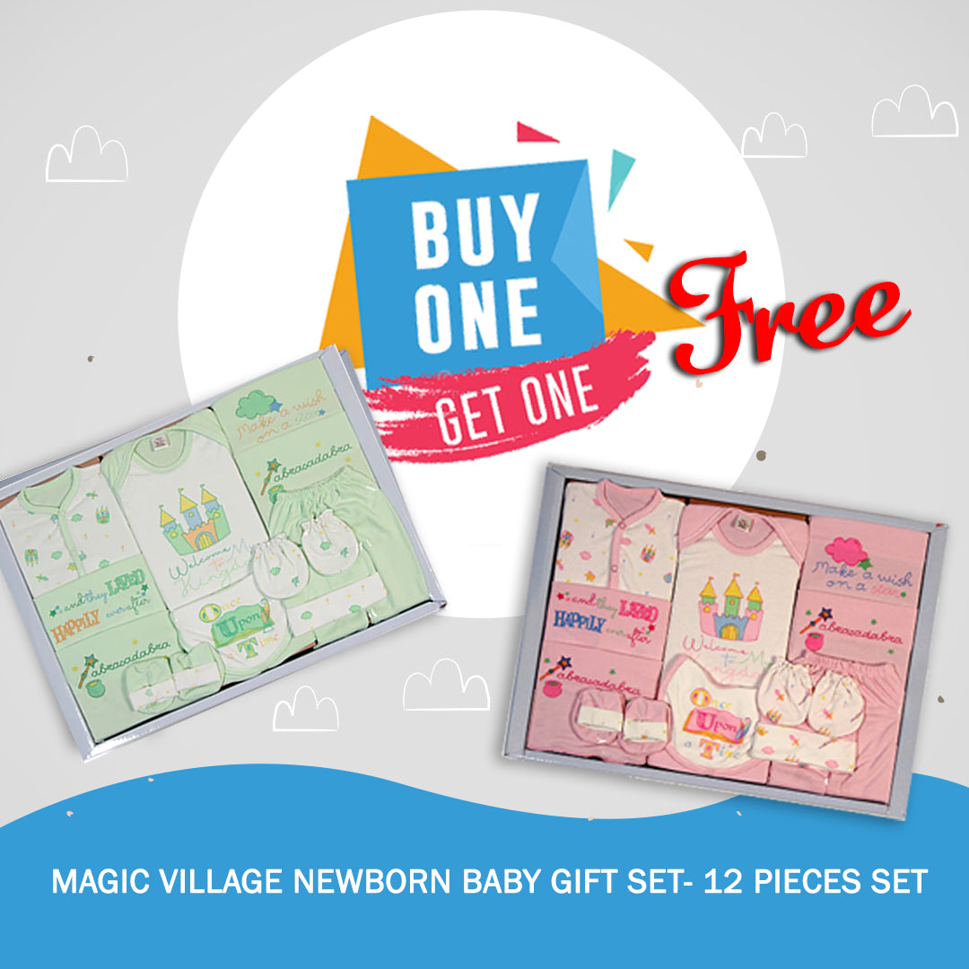 Buy One Get One Free: Newborn's Baby Gift Set- 12 Pieces Set- Magic Village