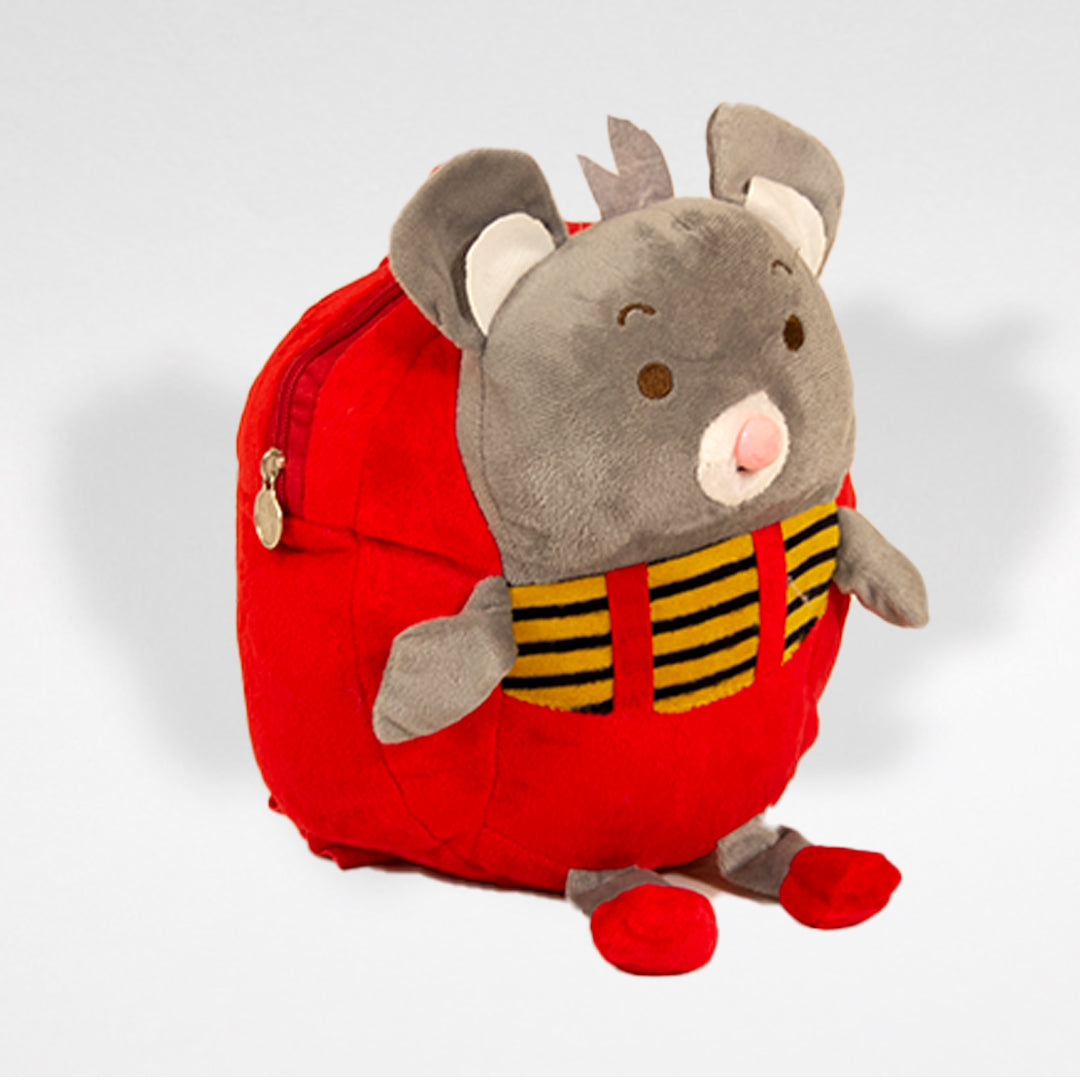 Kids Character Backpacks Bag- Red Mouse