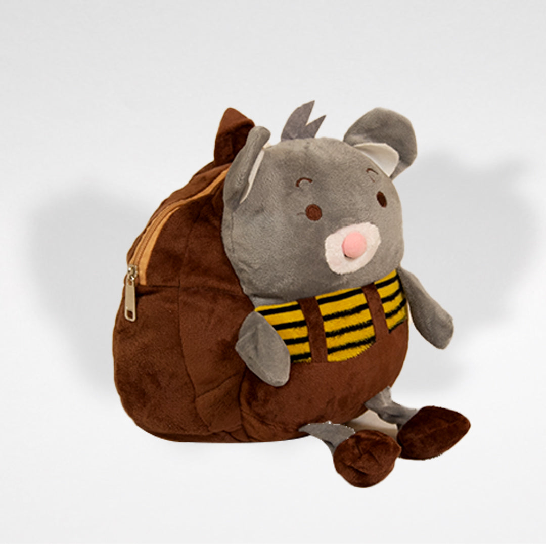 Character Backpacks Bag- Brown Mouse