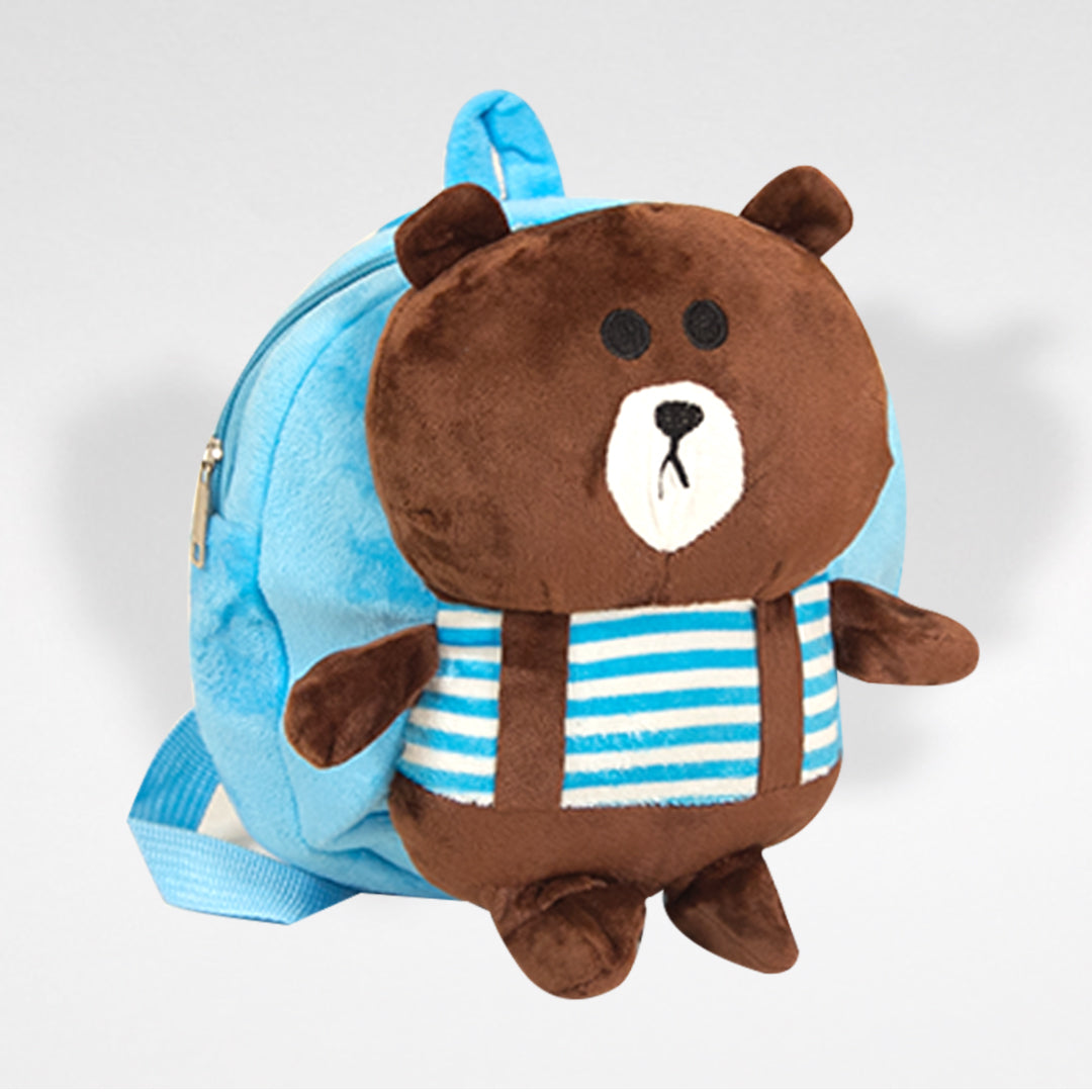 Kids Character Backpacks Bag- Bear Blue