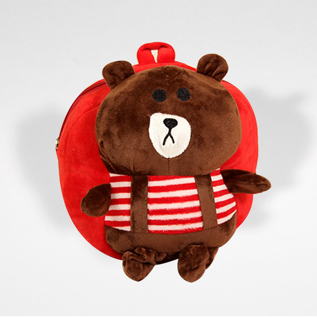 Kids Character Backpacks Bag- Bear Red