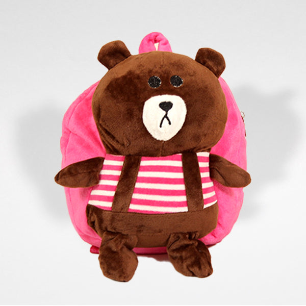 Kids Character Backpacks Bag- Bear Pink