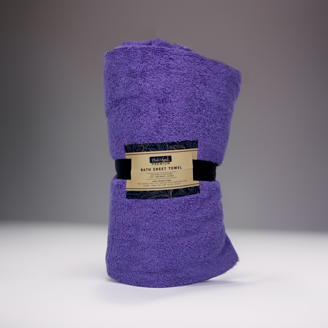 Cotton Bath Sheet Towel-Mulberry