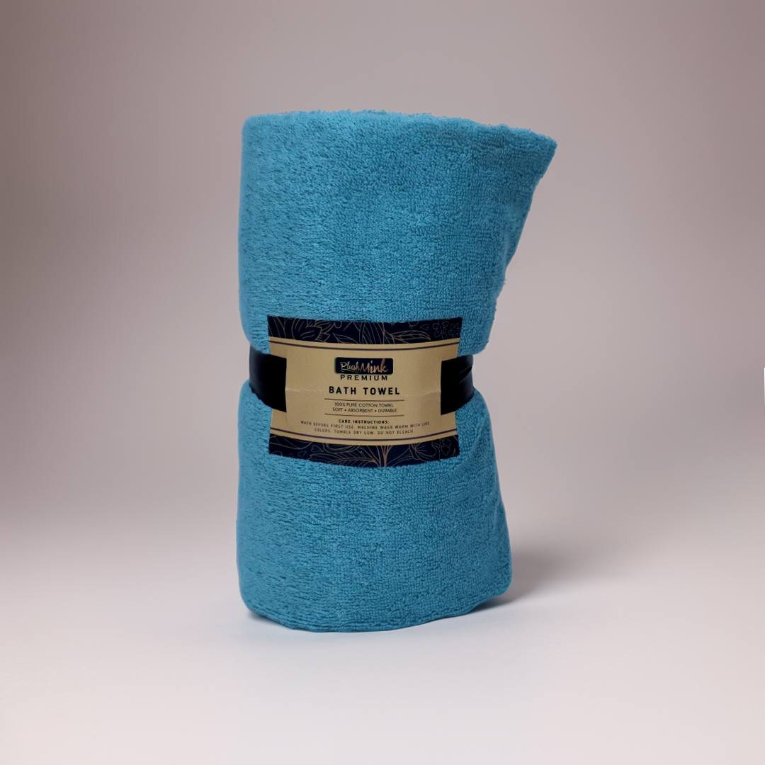 Cotton Bath Towel-Celeste