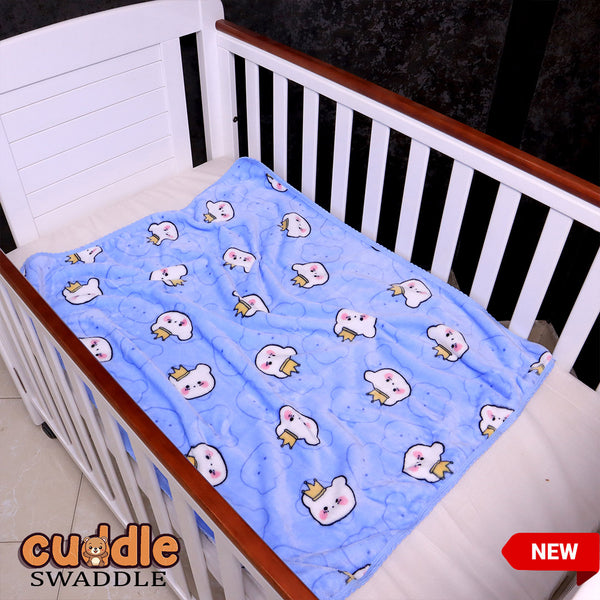 Cuddle Baby Swaddle Blanket-Baby Blue