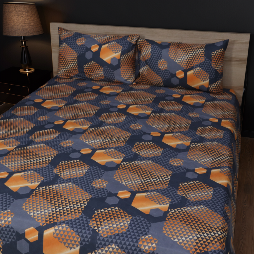 Bed Sheet Fantasy King Bed- Carbon Comb