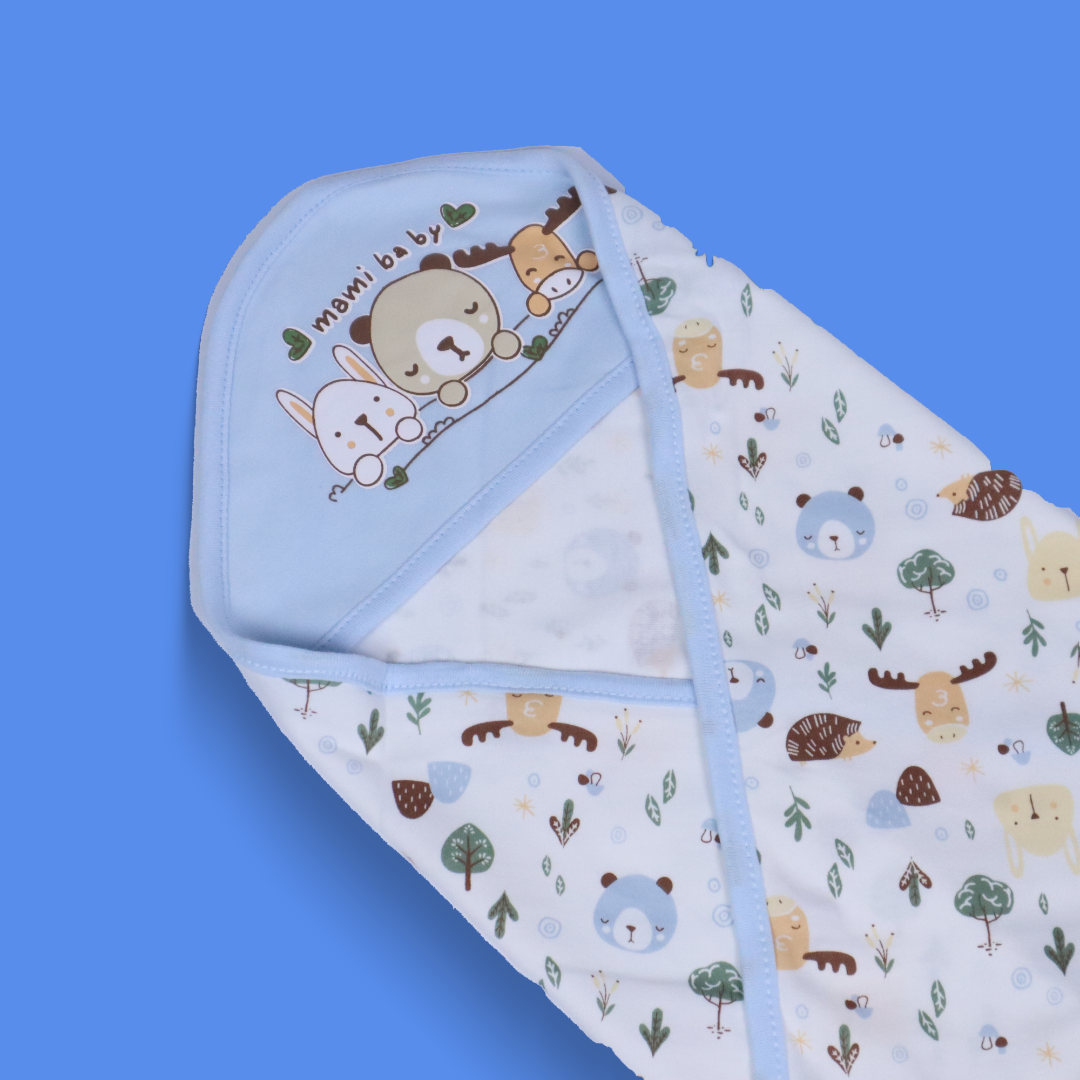 Baby Swaddle Sheet - Blue