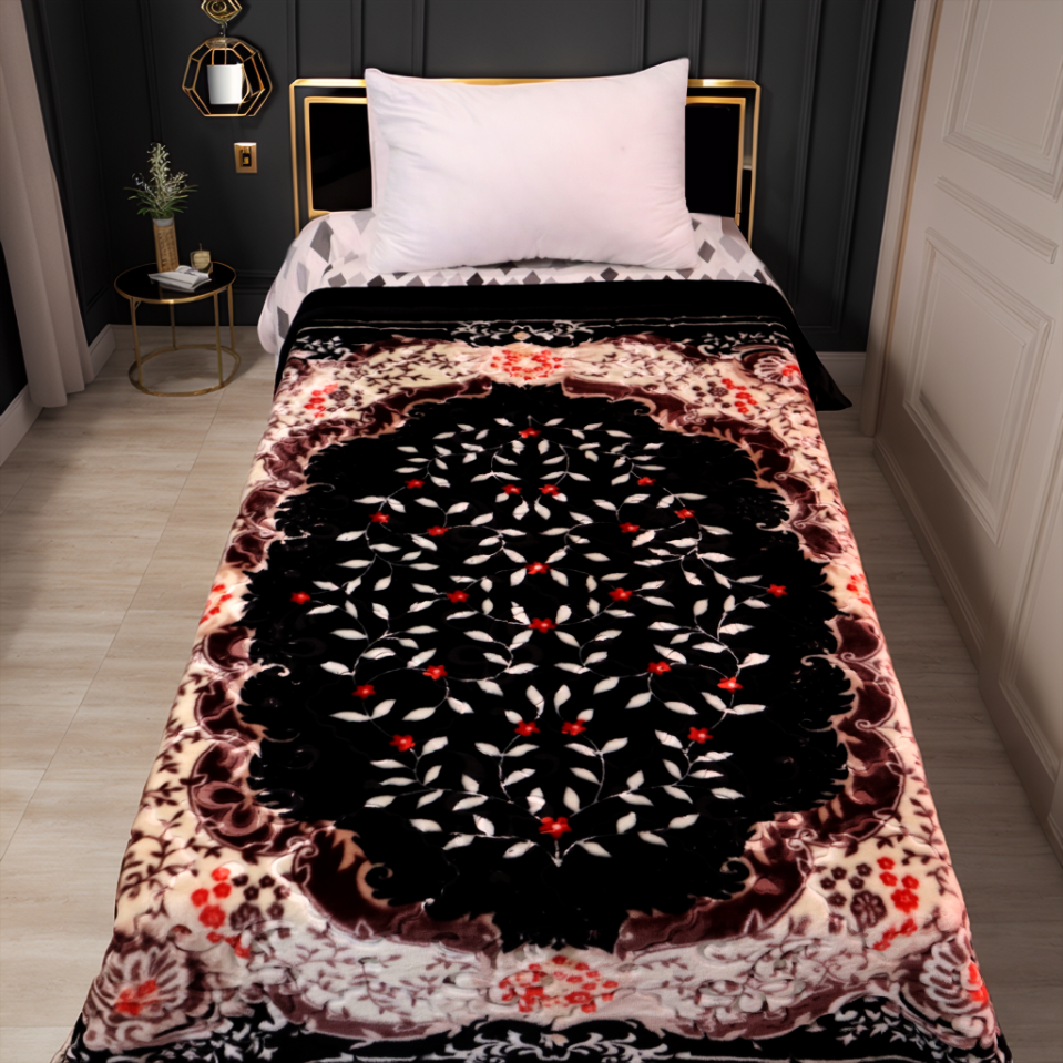 Emperor Single Bed 3+ KG Blanket  - Dark Bloom
