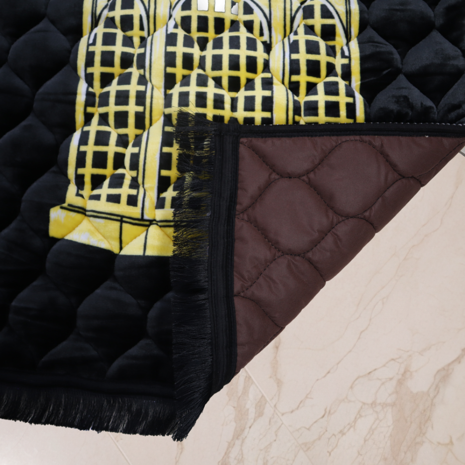 Mughal Janamaz Printed Prayer Mat-Hajar