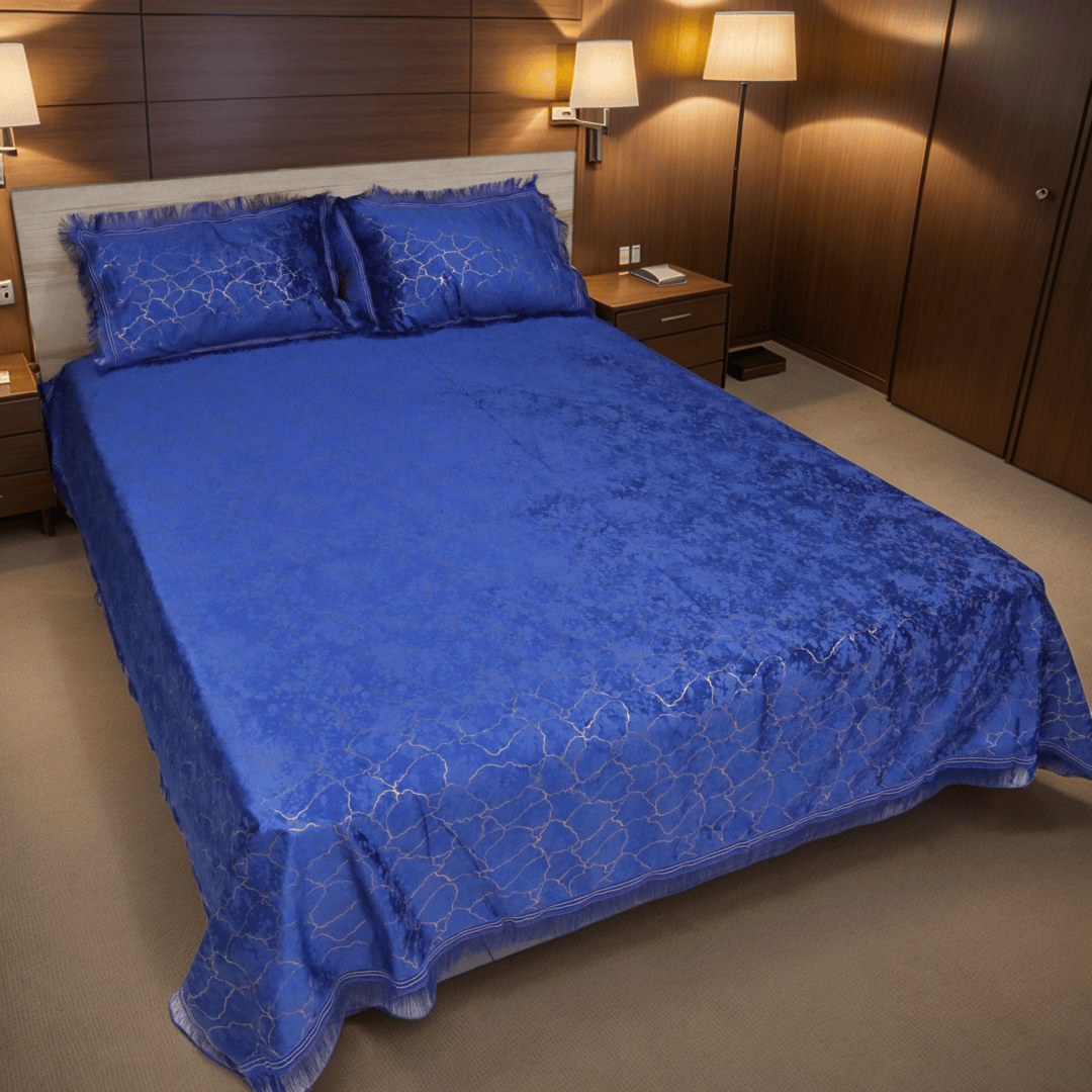 Regal Decor 3-Piece Bed Set-Royal Blue
