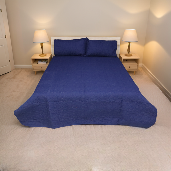 Valancia 3pcs BedSpread- Blue