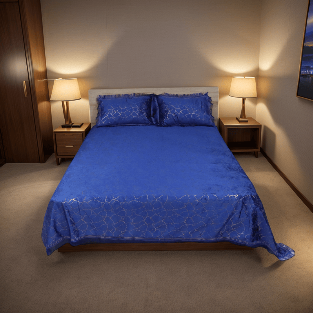 Regal Decor 3-Piece Bed Set-Royal Blue