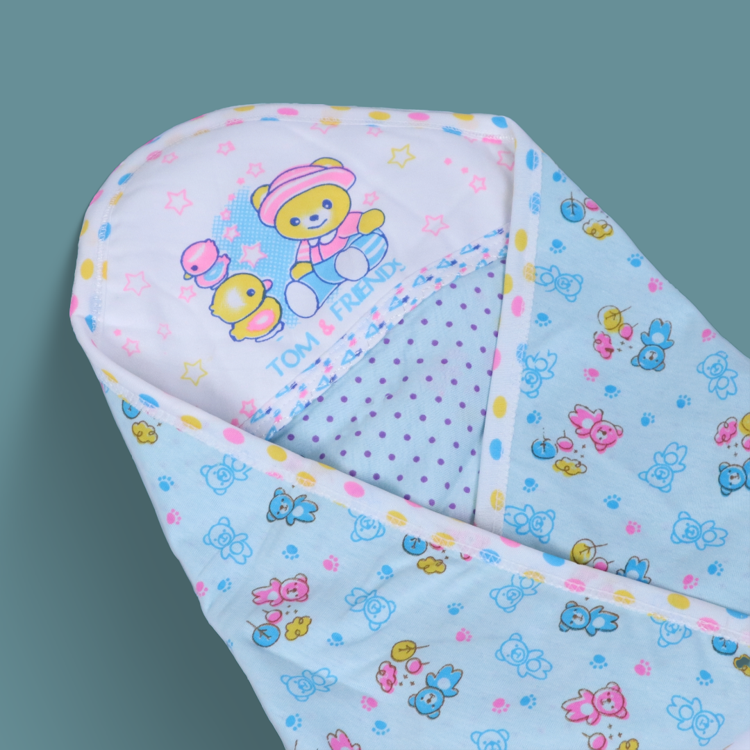Baby Swaddle Sheet - Light Blue