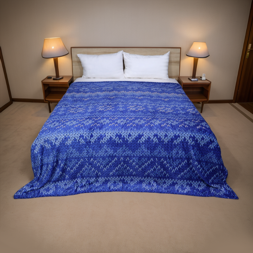Supremo Flannel AC Blanket - Ocean