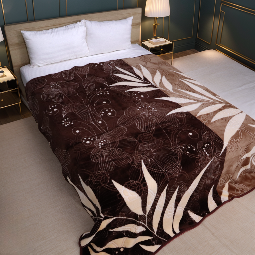 Trendy 1-Ply Double Bed Blanket - Truffle