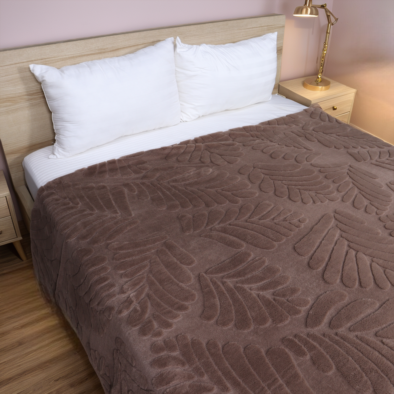 Rabbit fur Blanket-Brown