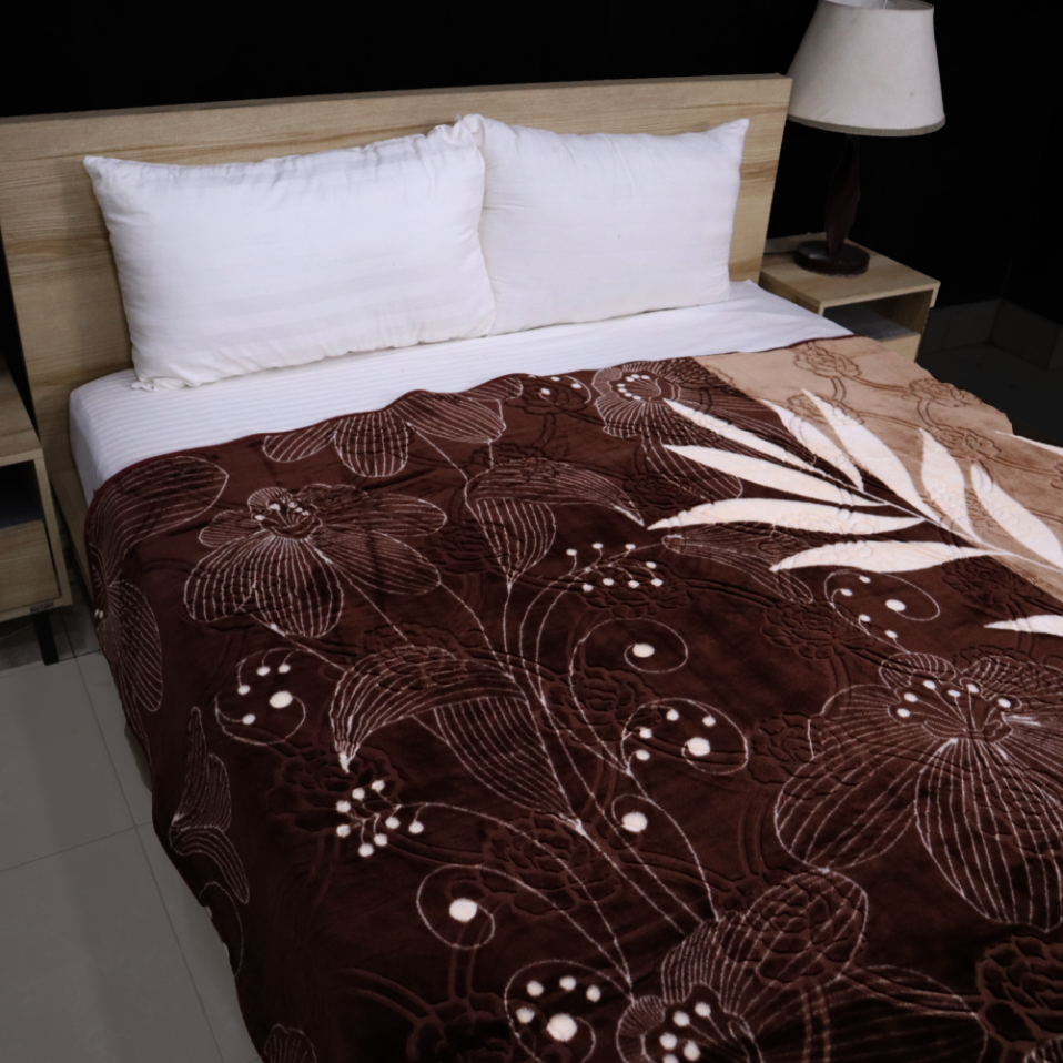 Trendy Double Bed Single Ply Blanket - Truffle