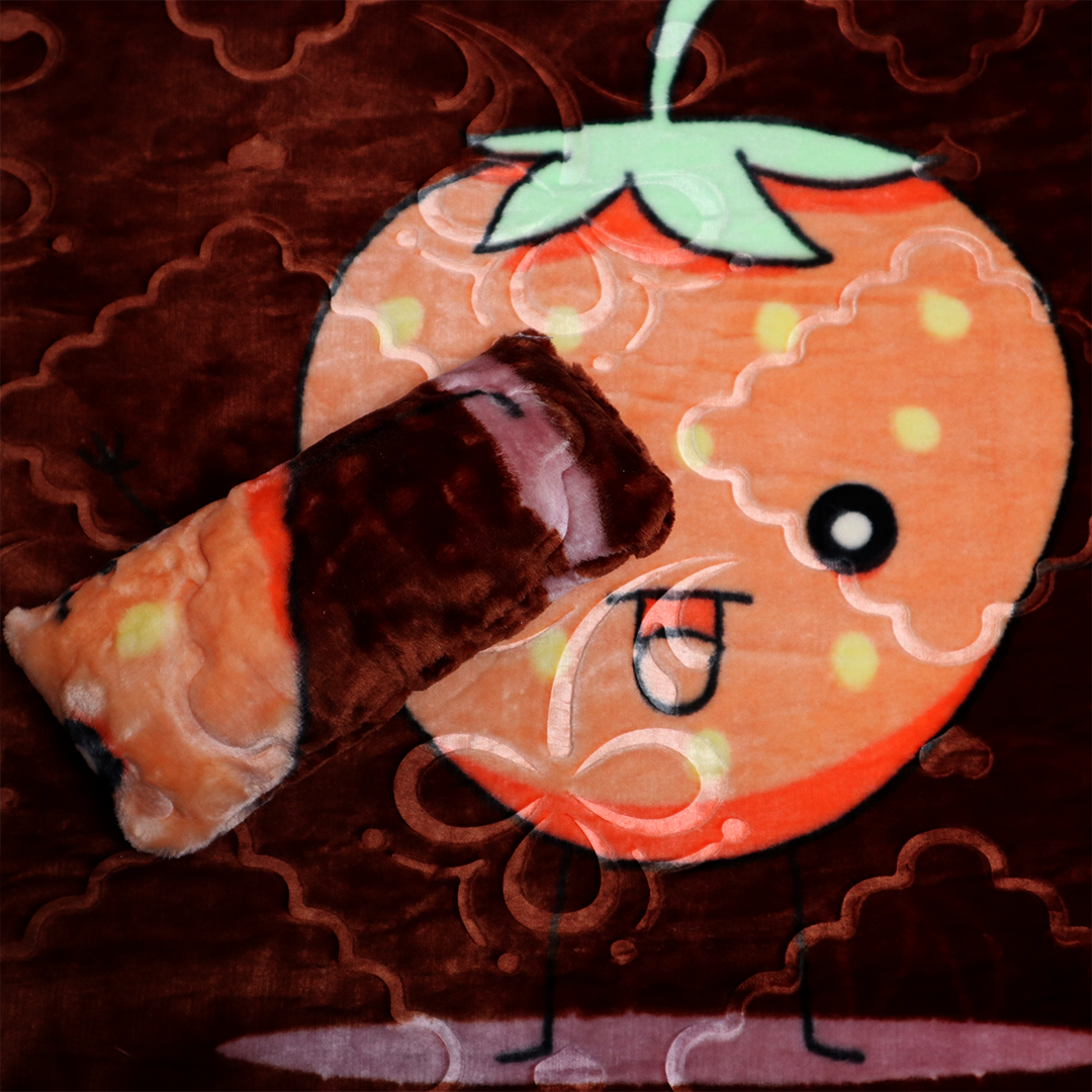 Mini Me Baby AC Flannel Blanket and Pillow Set - Brown Berry