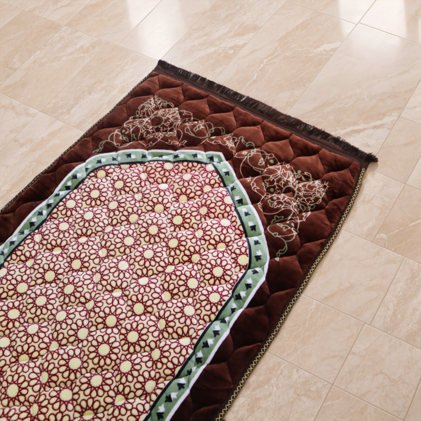 Mughal Janamaz Printed Prayer Mat-Teak