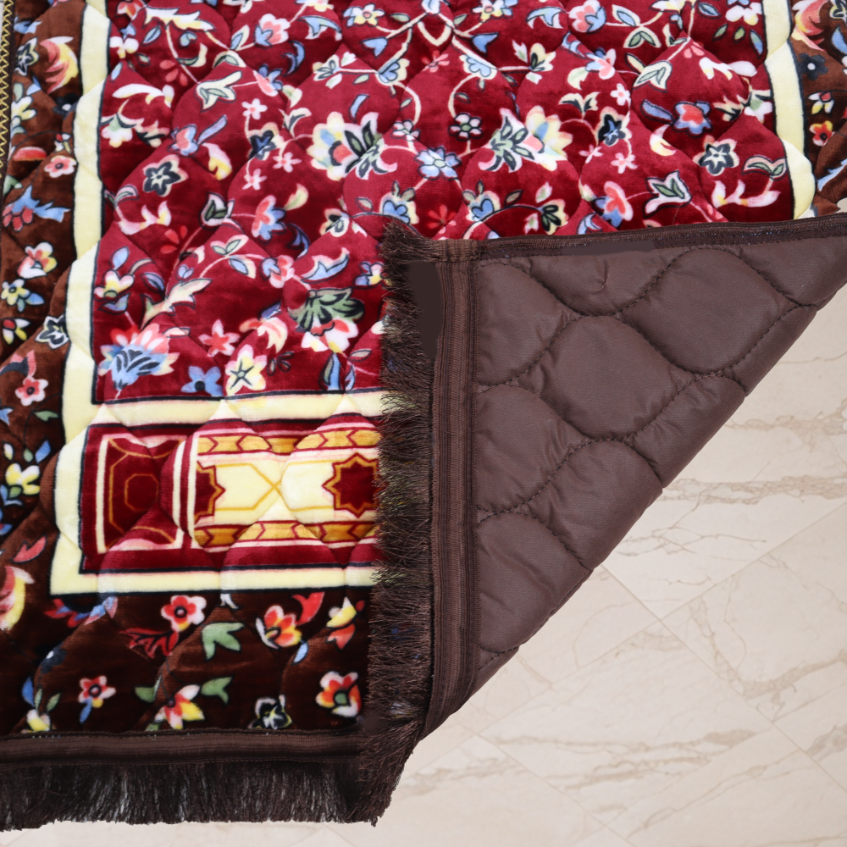 Mughal Janamaz Printed Prayer Mat-Oak