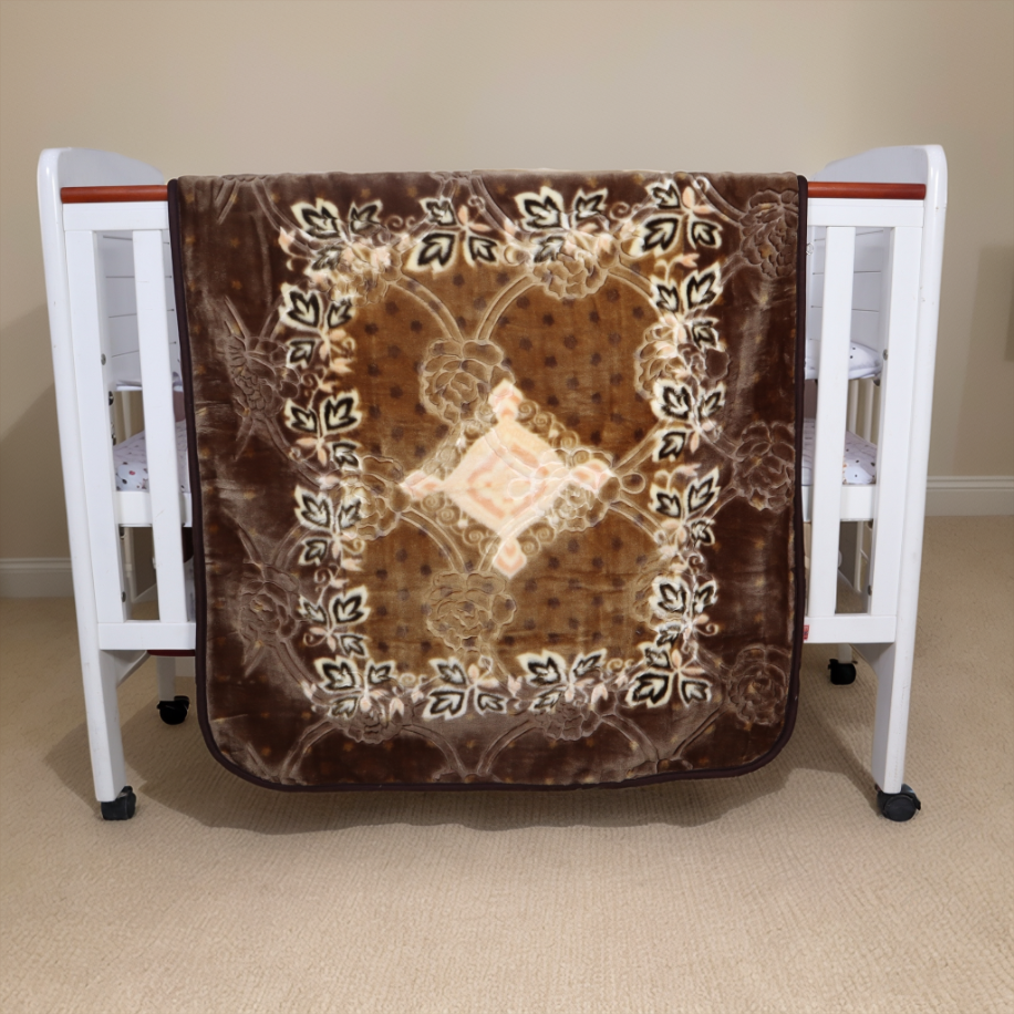 Baby Blanket Royal Embossed-Fudge