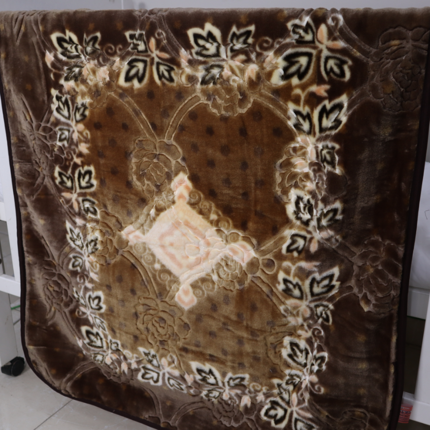 Baby Blanket Royal Embossed-Fudge