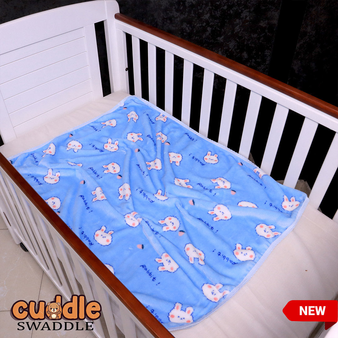 Cuddle Baby Swaddle Blanket-Powder Blue