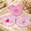Pack of 3 Baby Bibs Set-Pink Heart