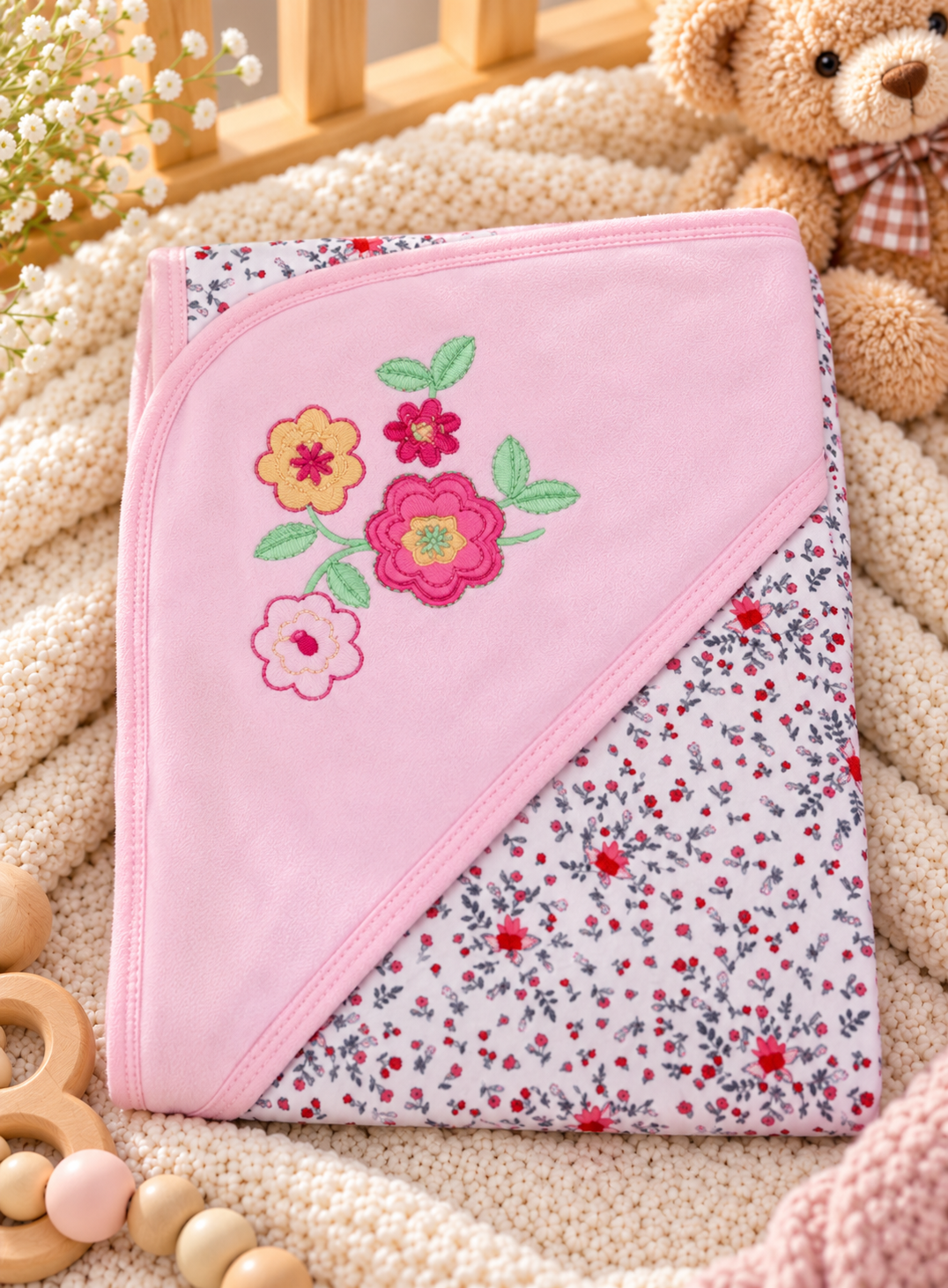 Baby Swaddle Sheet - Petal Pink