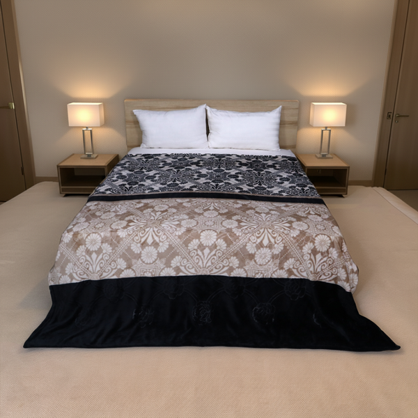 Supremo Double Flannel Blanket-Cinder