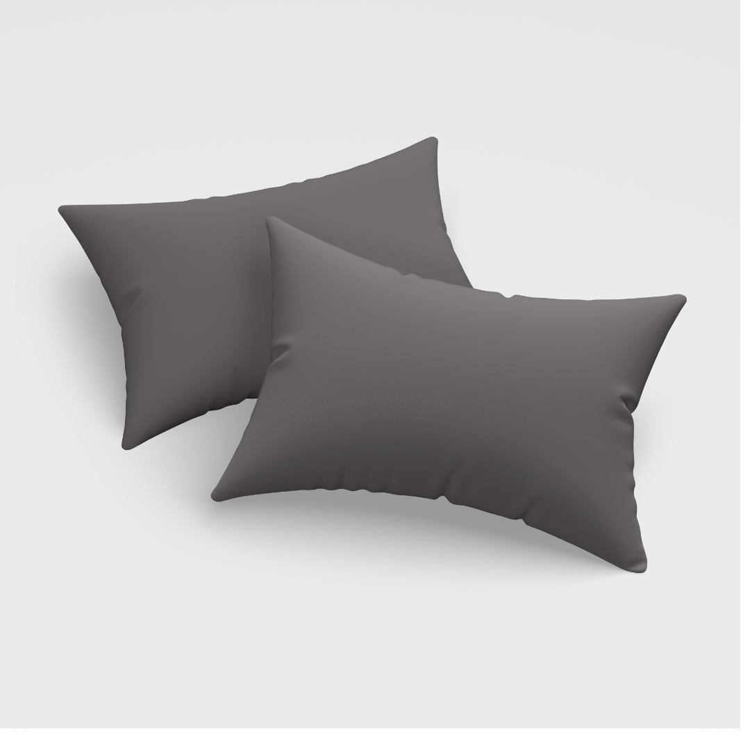Pair of Pillow Covers-dark gray