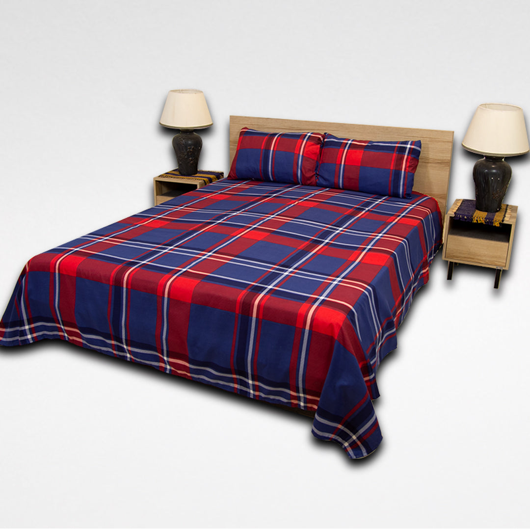 Bed Sheet Fantasy King Bed - Blue and Red
