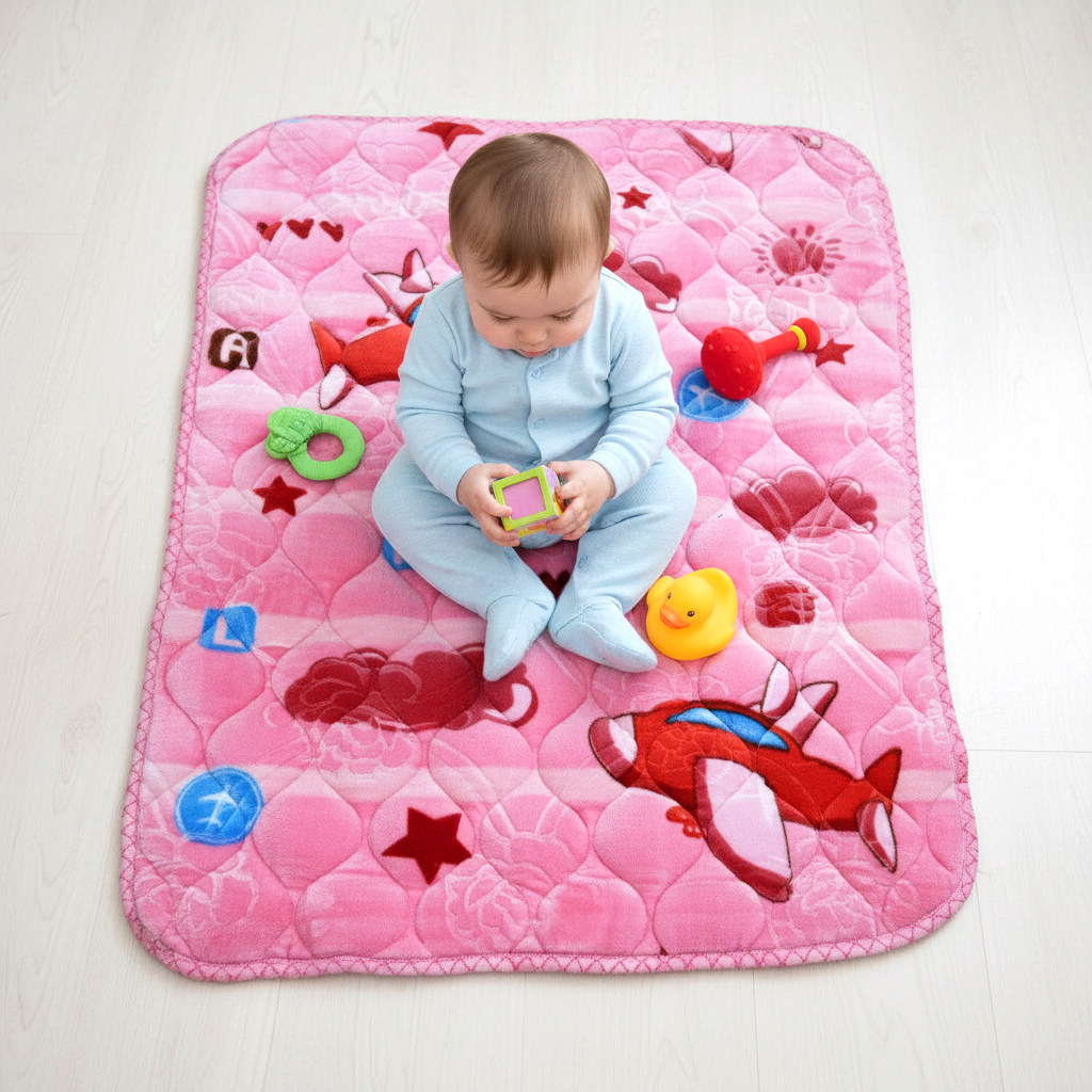 Baby Play Mat Rug-Pink (99x75 cm)