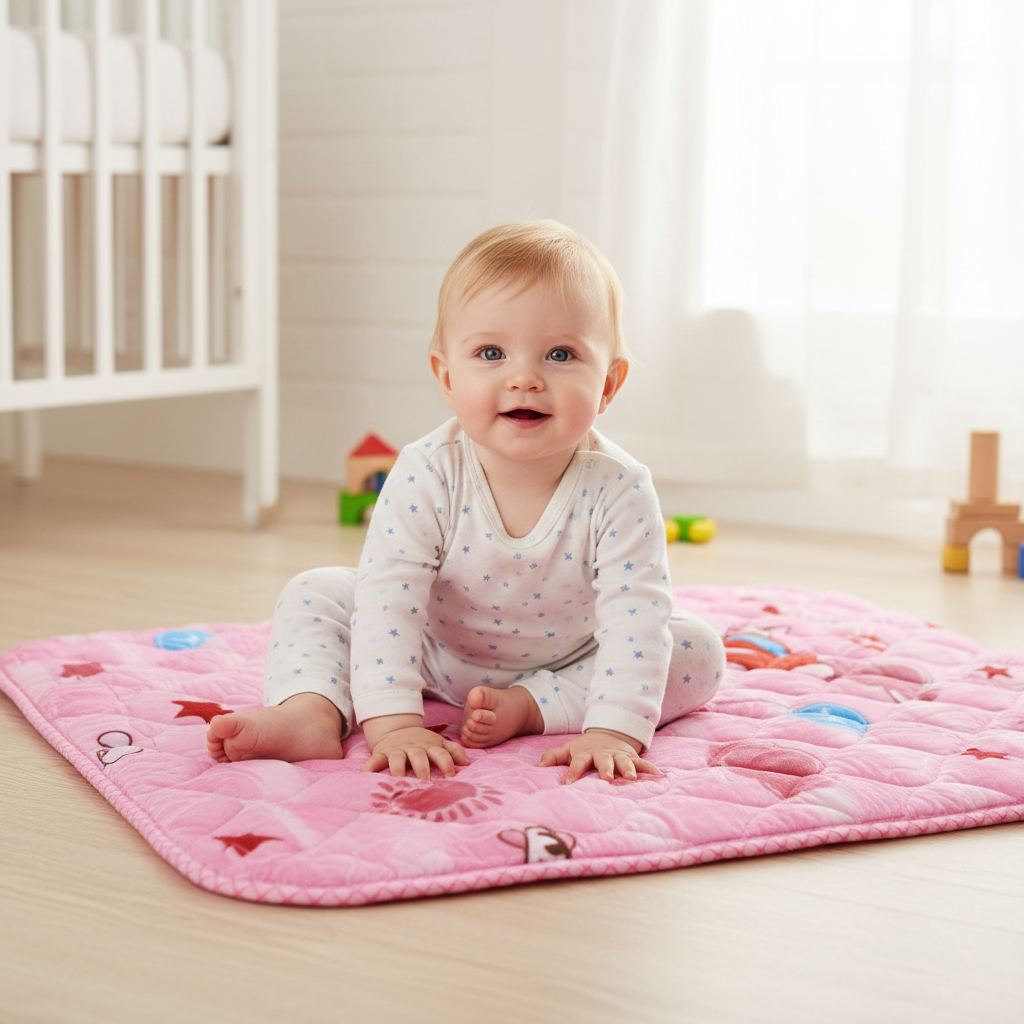 Baby Play Mat Rug-Pink (99x75 cm)
