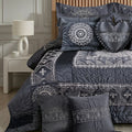 Shahnoor Bed Set 11 Pieces-Gray