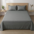 Grey 100% Cotton King Bedsheet | Sora Collection