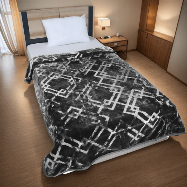 Super Sonic Cloudy Single Blanket Gray