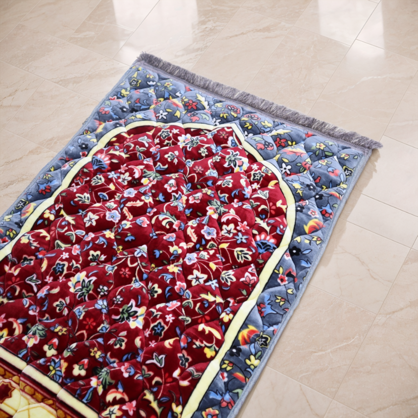 Mughal Janamaz Printed Prayer Mat-Ether