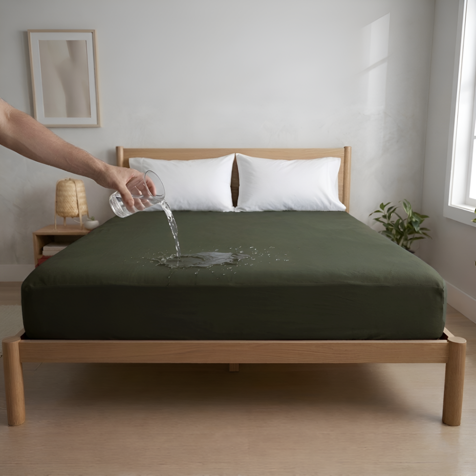 Waterproof Mattress Cover- Green