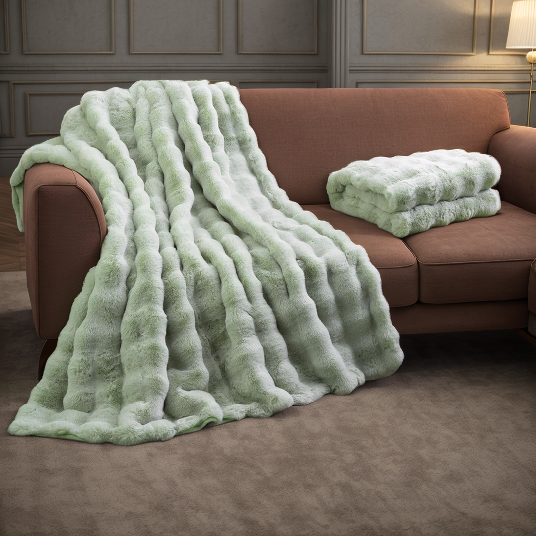 Bubble throw Blanket-Green